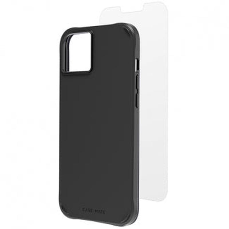 Case Mate Apple iPhone 14 Plus Protection Pack Magsafe Case and Glass Screen Protector (Black)