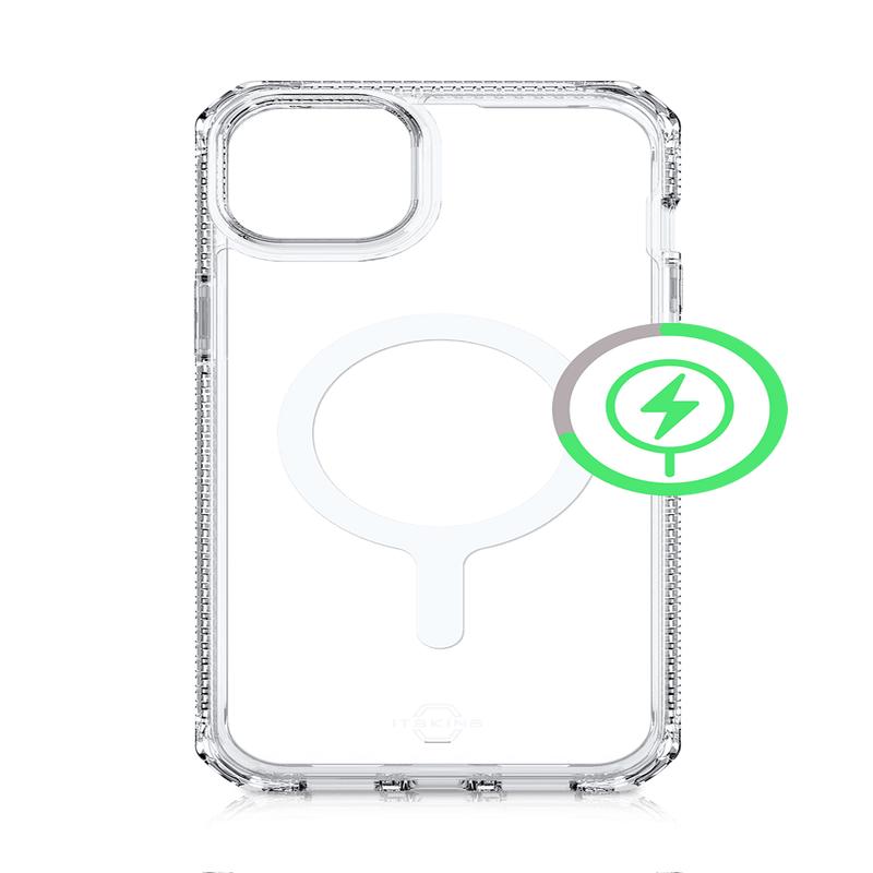 ITSKINS Hybrid Clear Case for the Apple iPhone 14 Plus With MagSafe (Clear)