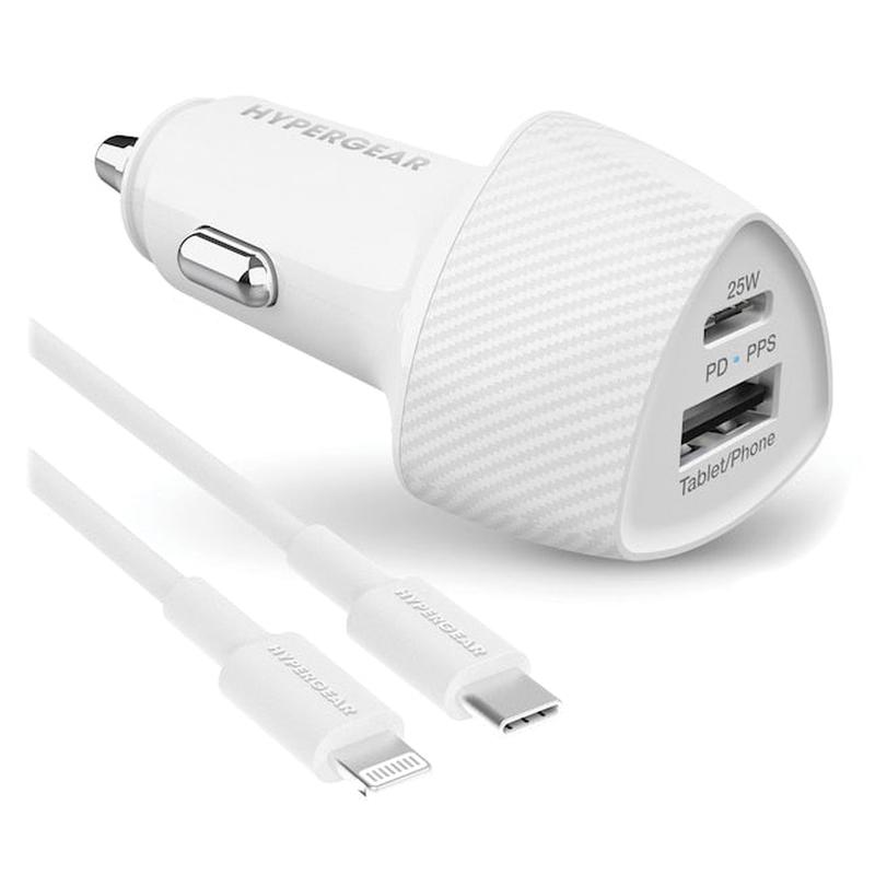 HyperGear SpeedBoost 25-Watt PD Lightning Car Kit