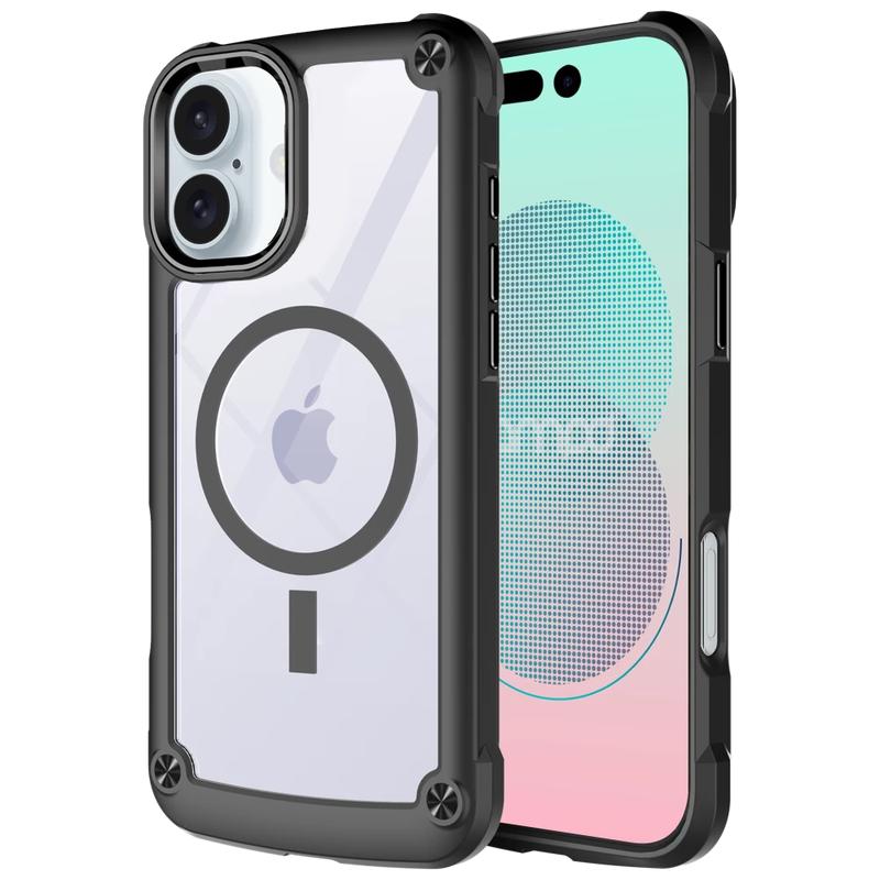 AMPD - TPU / Acrylic Bumper MagSafe Case for Apple iPhone 16 Plus - Black