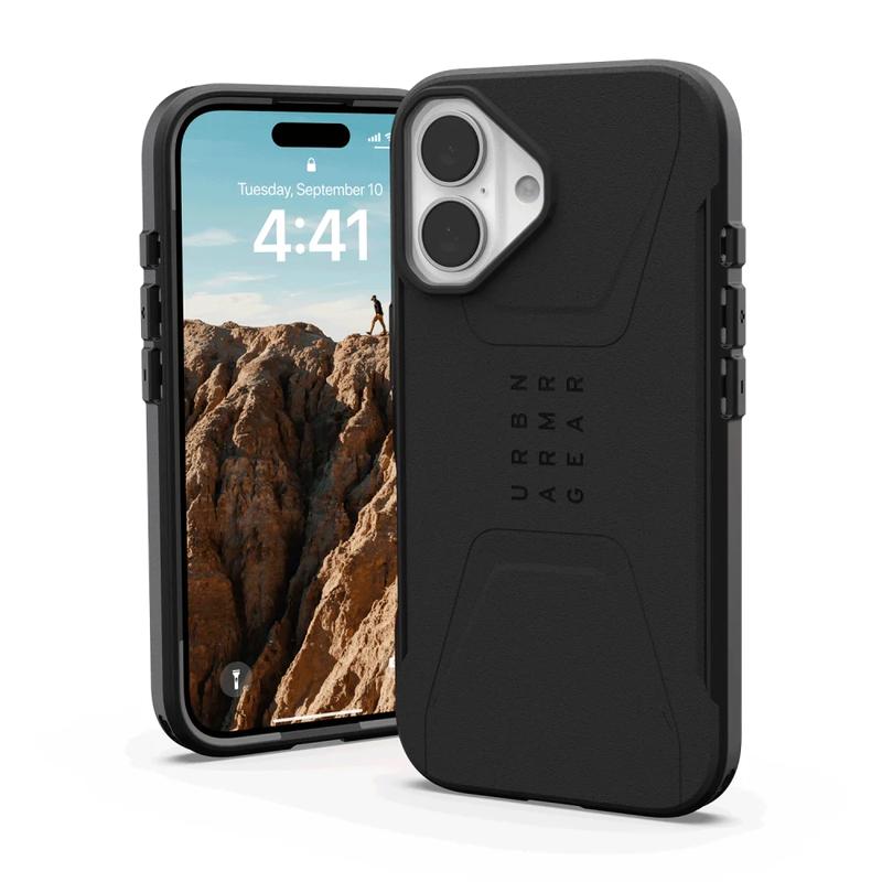 Urban Armor Gear (UAG) - Civilian MagSafe Case for Apple iPhone 16 - Black