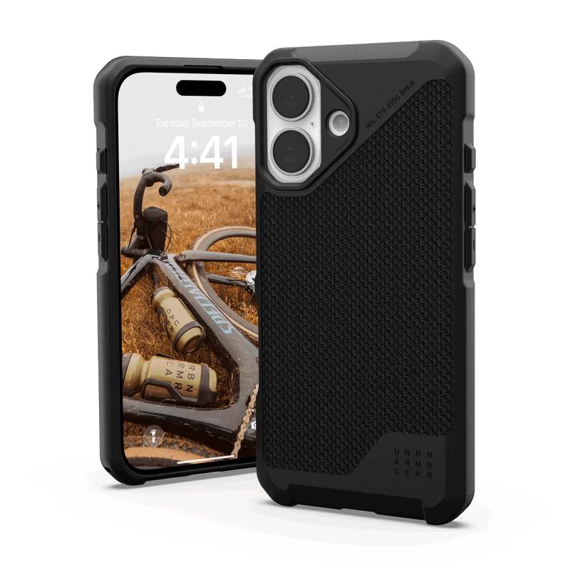 Urban Armor Gear (UAG) - Metropolis LT MagSafe Case for Apple iPhone 16 - Kevlar Black