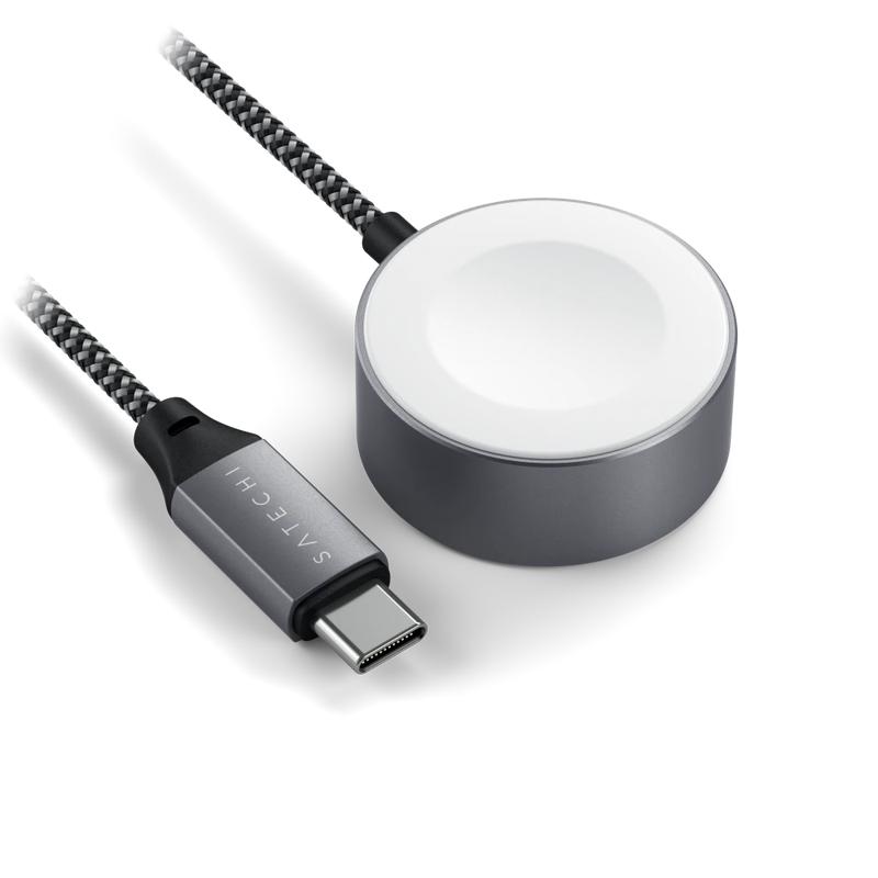 Satechi USB C Magnetic Charging Cable for Apple Watch - Space Gray