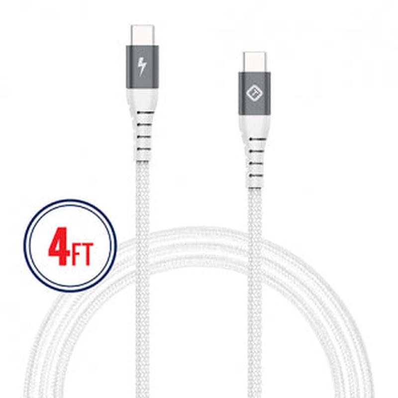 Tekya 4ft Braided USB-C TO C Cable w/Thunderbolt 3.1, 10gbps Data Transfer