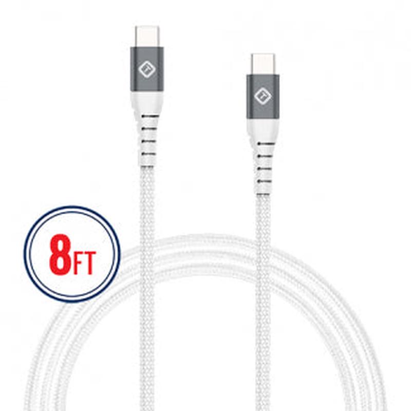 Tekya 8ft Heavy Duty Braided USB-C TO C Cable w/Emark Chipset (100-240 watt)