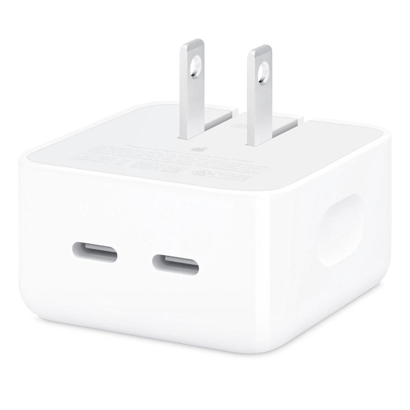 Apple OEM- 35W Dual USB-C Port Compact Power Adapter | Folding Prongs