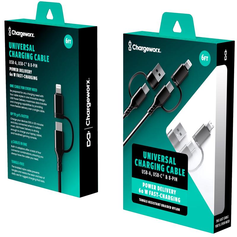 Chargeworx Universal Charging Cable