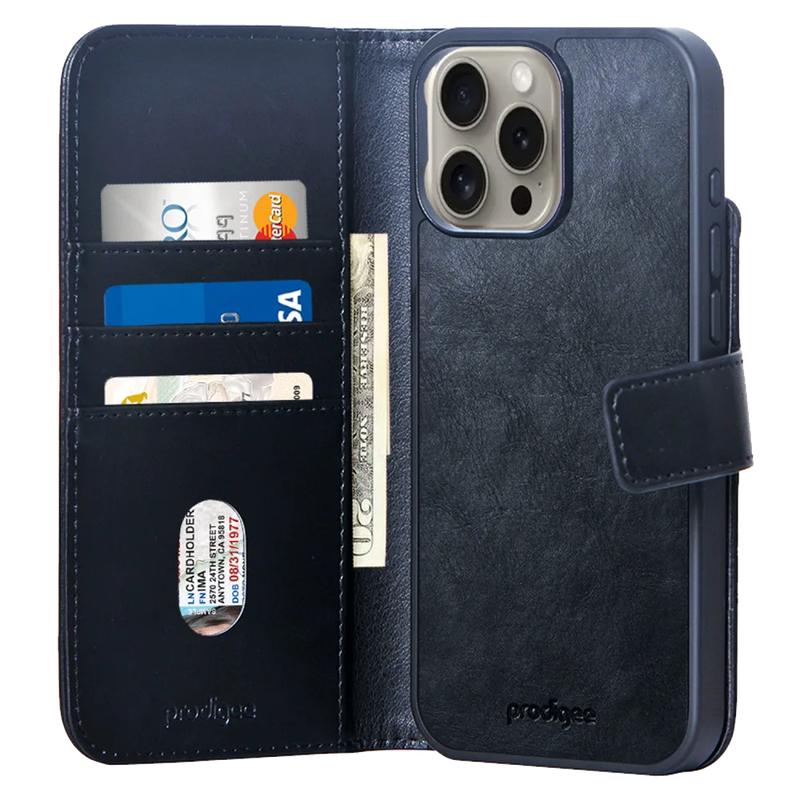 Prodigee - Folio MagSafe Wallet Case for Apple iPhone 16 Pro Max - Black