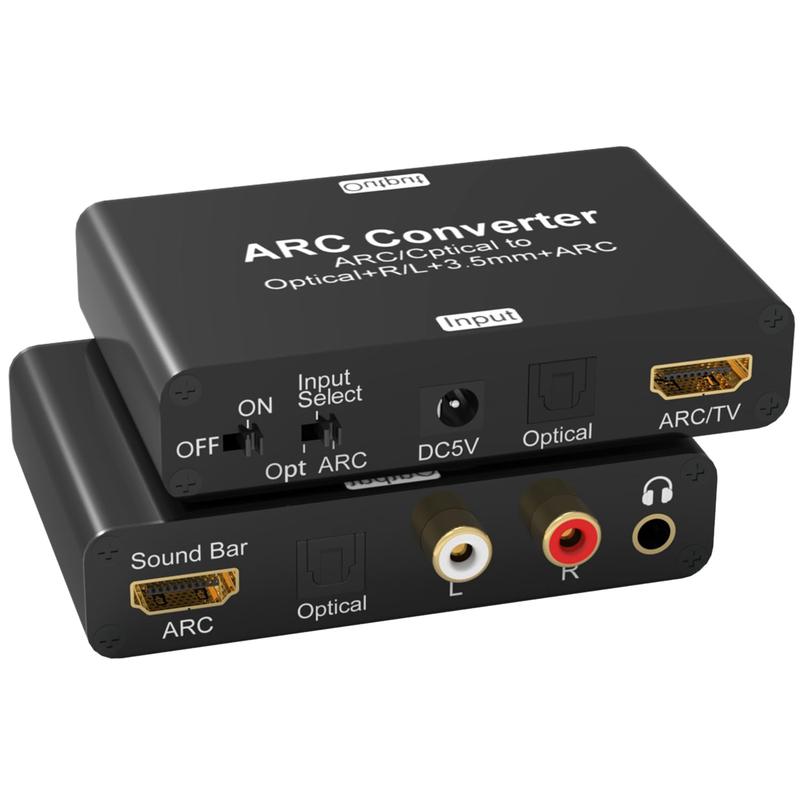 Tendak HDMI ARC Audio Extractor - Digital to Analog Audio Converter with HDMI ARC, SPDIF/Optical, 3.5mm Jack & Stereo L/R Outputs for TV