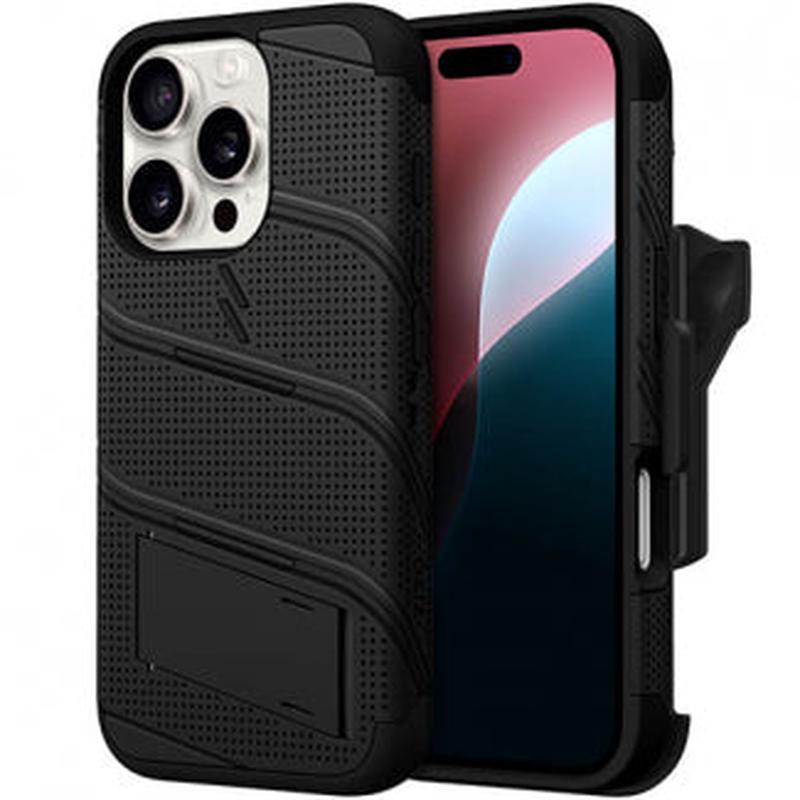 ZIZO BOLT Bundle iPhone 16 Pro Case with Tempered Glass - Black