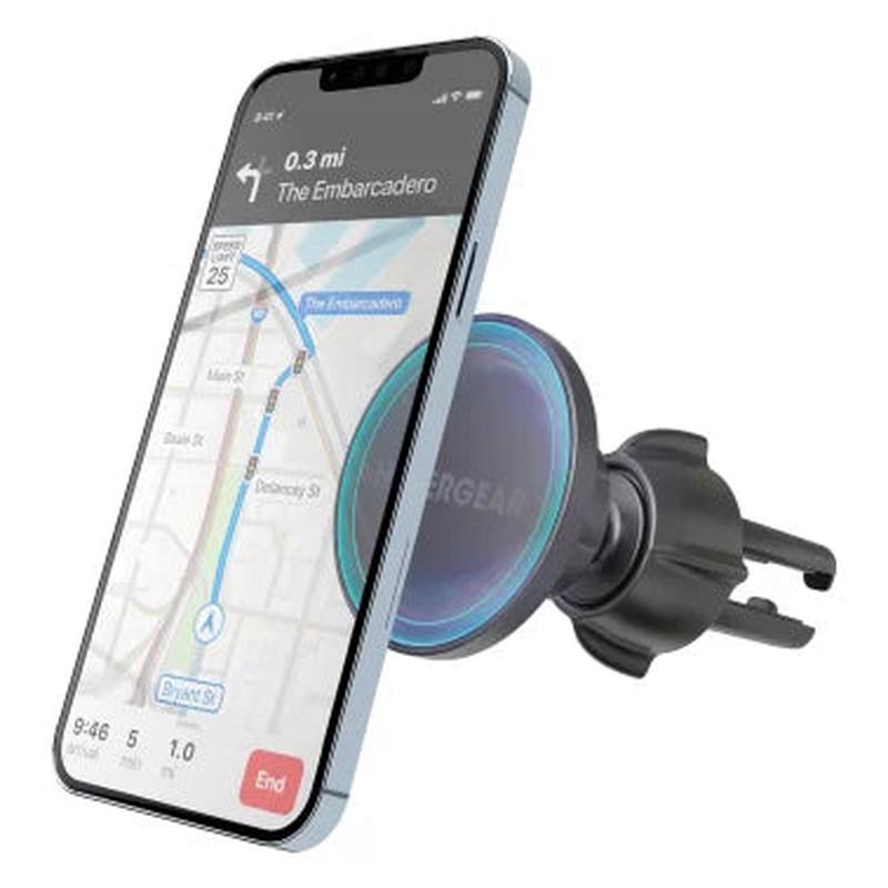 HyperGear Mag Grip MagSafe-Compatible Vent Mount, Black