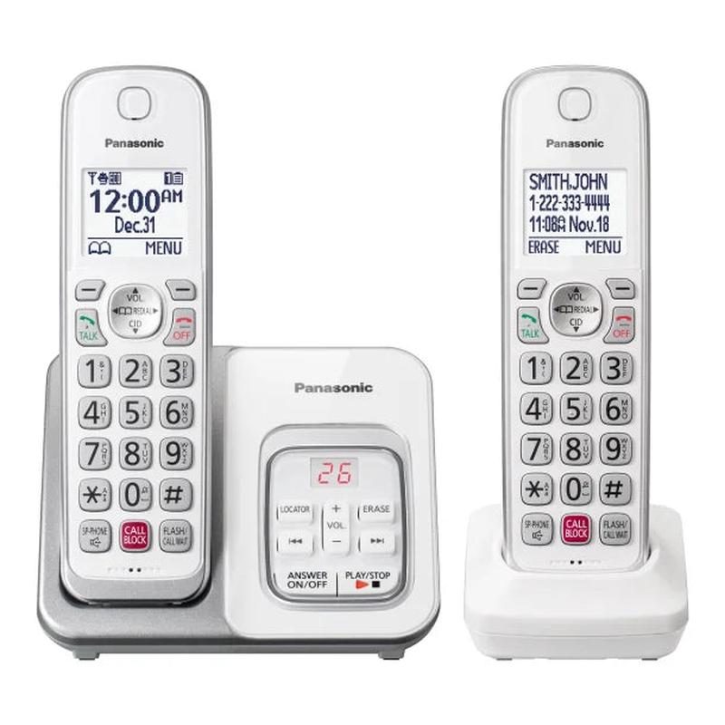 Panasonic KX-TGD83x Series DECT 6.0 Corded Cordless Phone with Answering Machine