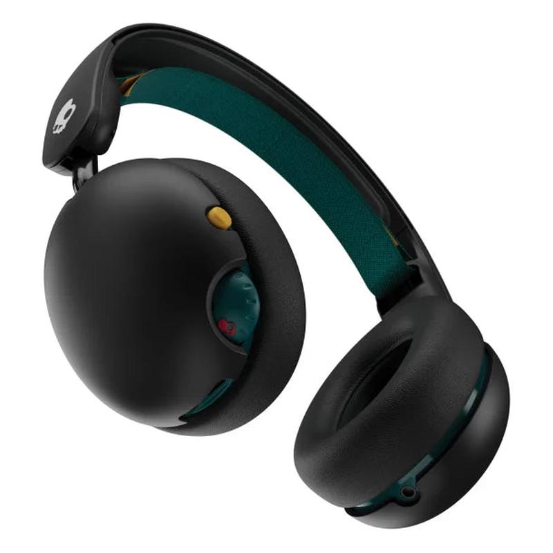Skullcandy Grom Volume-Limited Bluetooth Kids Over-Ear Headphones with Microphone (Black and Verdigris)