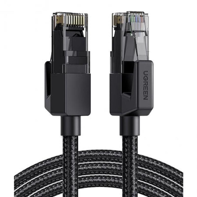 UGREEN 70681 3M Cat.6 RJ45 1000Mbps Ethernet Internet Network Braided Cable Male to Male Black