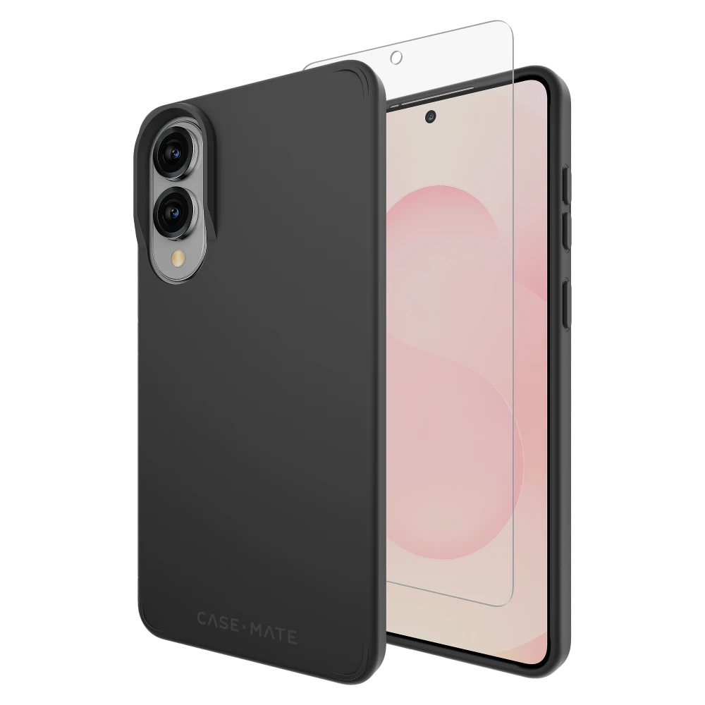 Case-Mate - Protection Pack Tough Case and FlexiShield Screen Protector for Samsung Galaxy S25 Edge (Black)