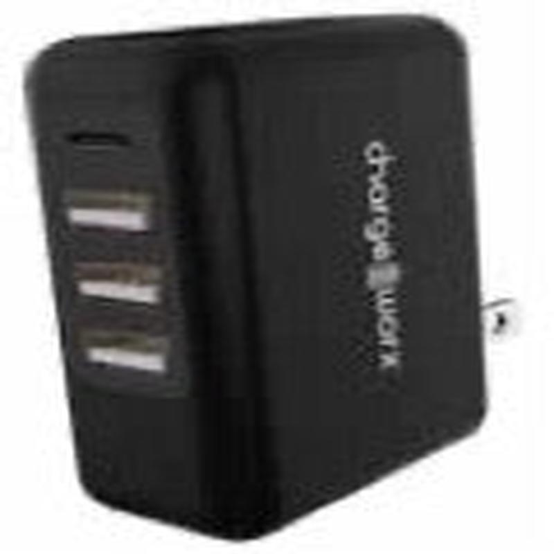 Chargeworx 4 ports USB Wall Charger, Black