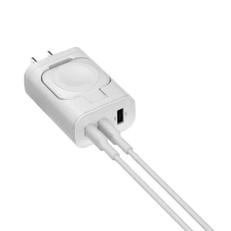 HyperGear SpeedBoost 43-Watt 3-Port USB Wall Charger with Built-in Apple Watch Charger
