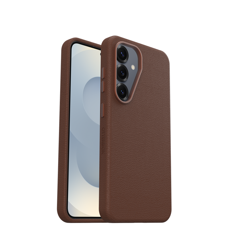 OtterBox - Symmetry Cactus Leather Case for Samsung Galaxy S25 - Rich Adobe