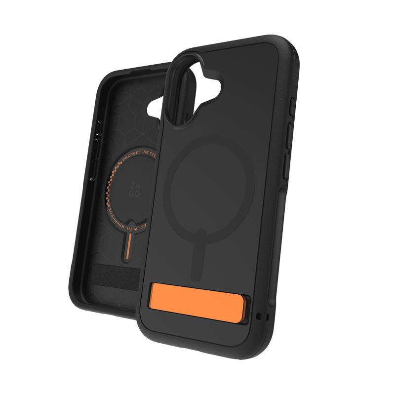 ZAGG - Sedona Snap MagSafe Case with Kickstand for Apple iPhone 17 Series - Black