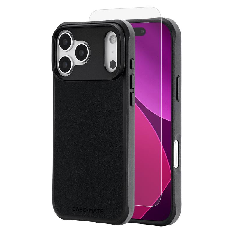 Case-Mate - Protection Pack Tough MagSafe Case and Glass Screen Protector for Apple iPhone 17 Pro Max - Black