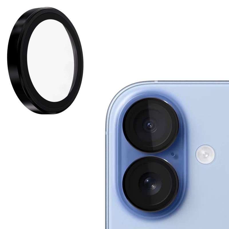 Gadget Guard - Glass Camera Lens Protector for Apple iPhone 17 - Black