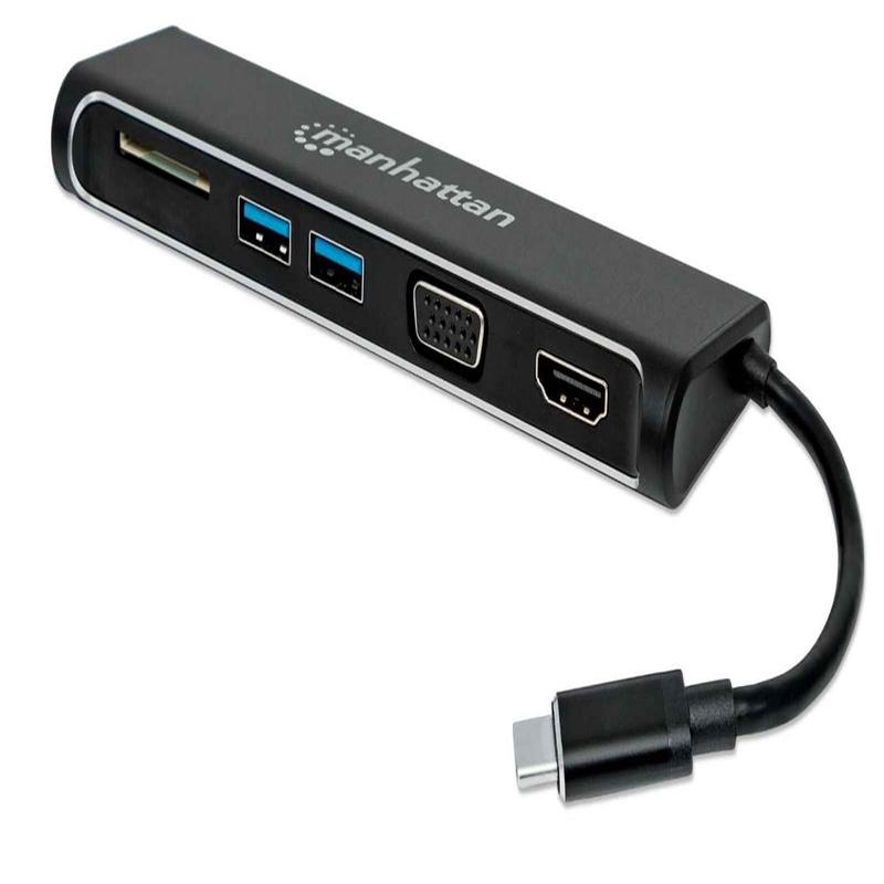 Manhattan SuperSpeed USB-C to HDMI/VGA 4-in-1 Docking Converter