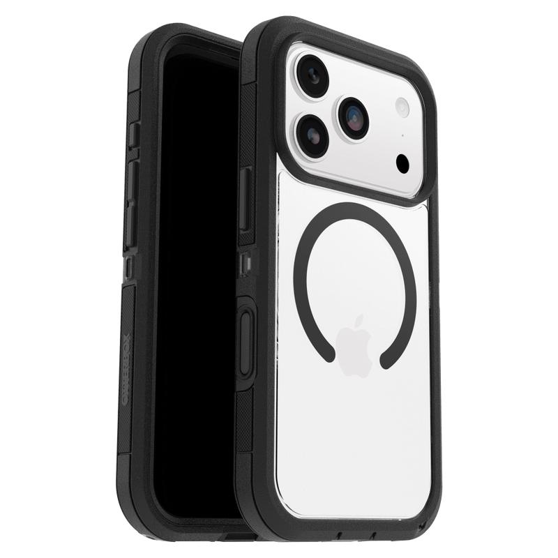 OtterBox - Defender XT Pro Clear MagSafe Case with Camera Control for Apple iPhone 17 Pro - Dark Side