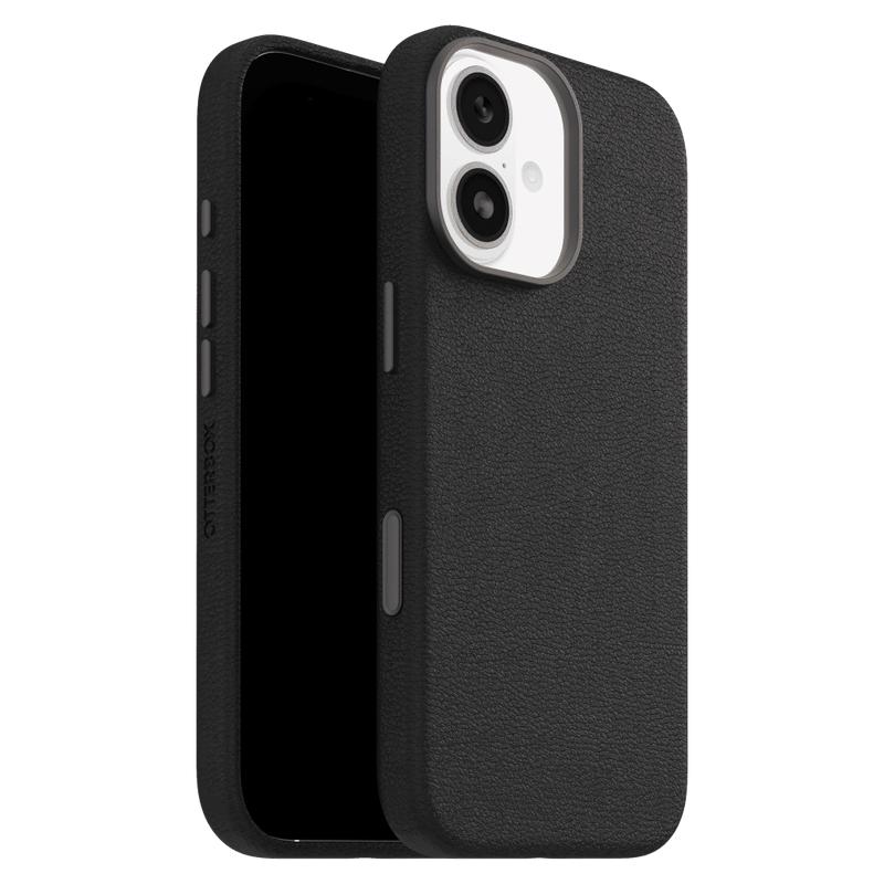 OtterBox - Symmetry Cactus Leather MagSafe Case with Camera Control for Apple iPhone 17 - Noir Ash