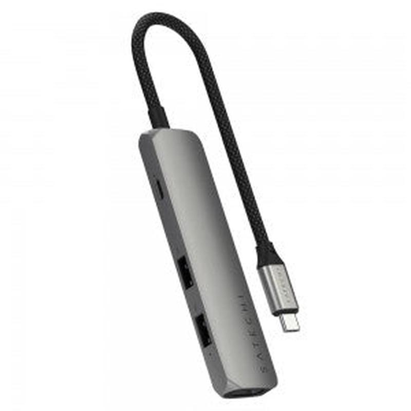 Satechi - 4 in 1 USB C Slim Multiport Adapter 4K - Space Gray