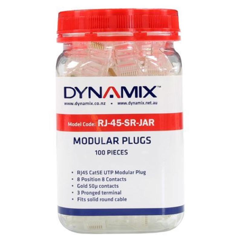 DYNAMIX Cat5E RJ45 Plug Jar - Rounded Solid