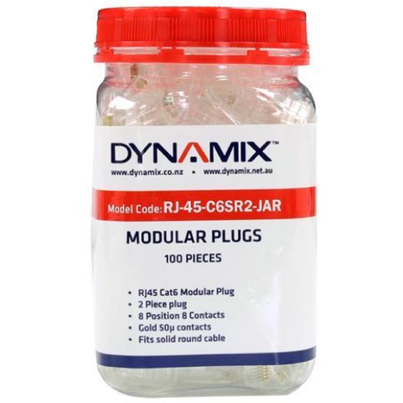 DYNAMIX Cat6 RJ45 Plug Jar - Rounded Solid