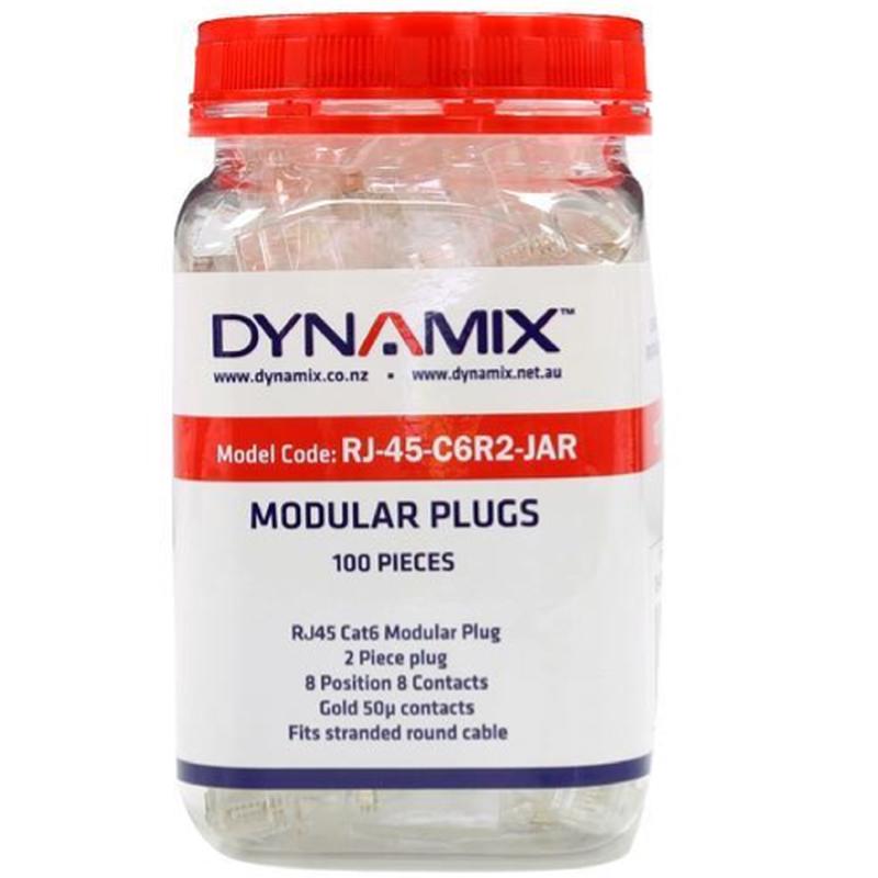 DYNAMIX Cat6 RJ45 Plug Jar - Rounded Stranded