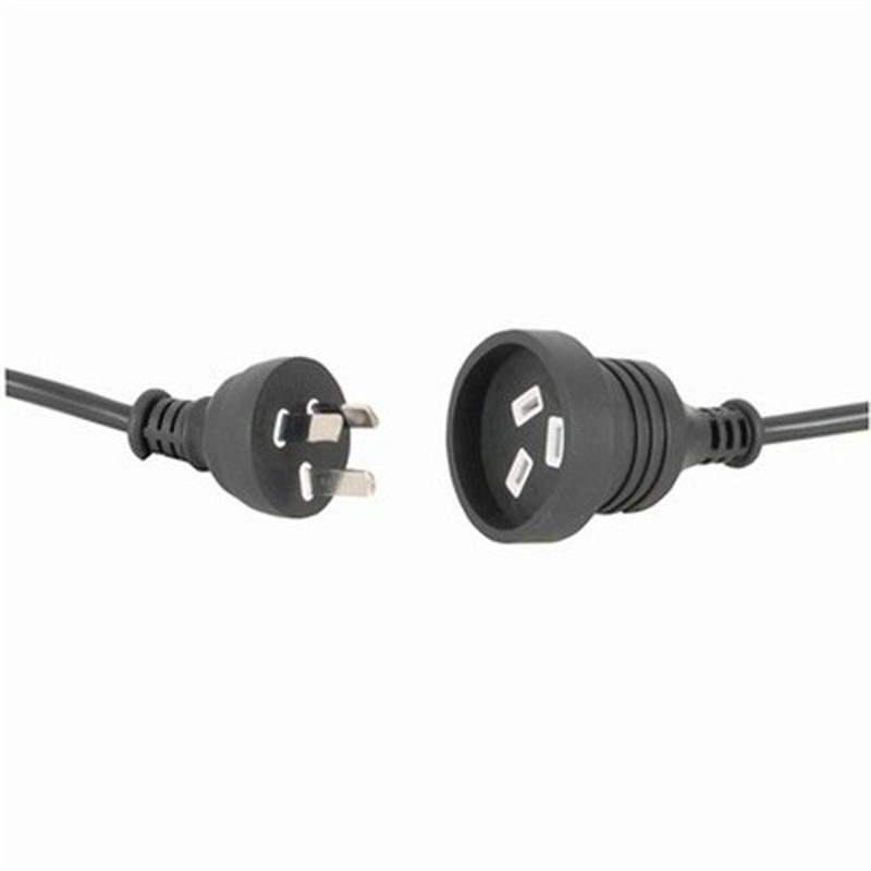 Mains Lead Extension Cable Black - 2m