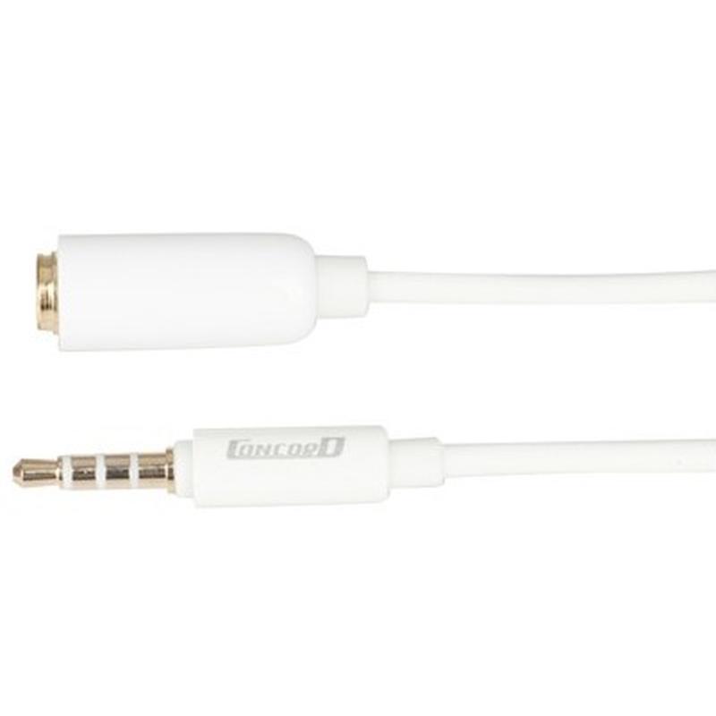 3.5mm 4 Pole Plug to Socket AV Extension Cable - 2m