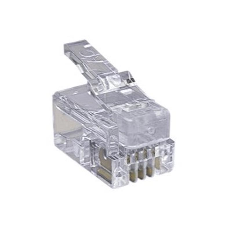 4 Pin US Type Telephone Plugs for Stranded Cable - 50 Pack