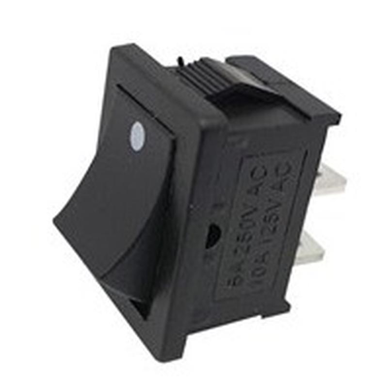 Rocker Switch 240VAC 6A SPST Black