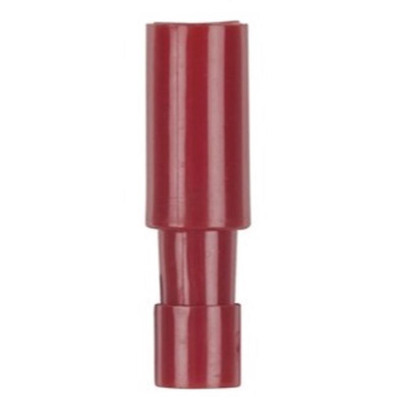 Connector QC 4mm Bullet Socket Red - 8 Pack