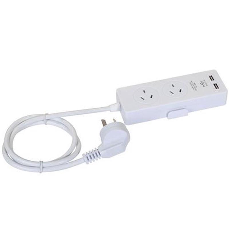 DYNAMIX 2-Way Powerboard With 2x USB 2.4A