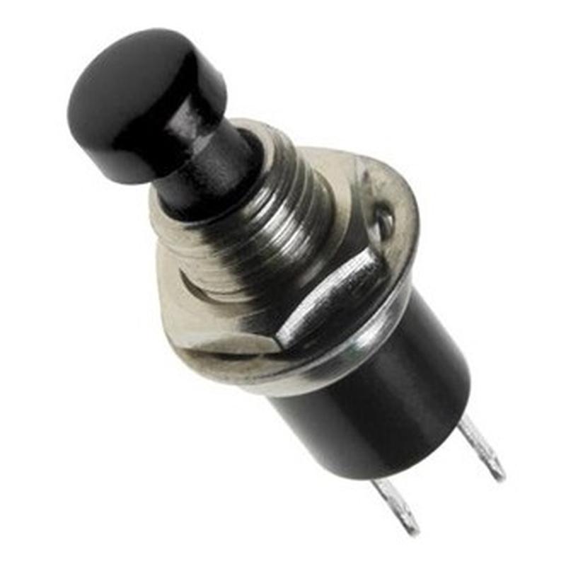 Pushbutton Switch 125V 1A SPST Momentary Miniature Black