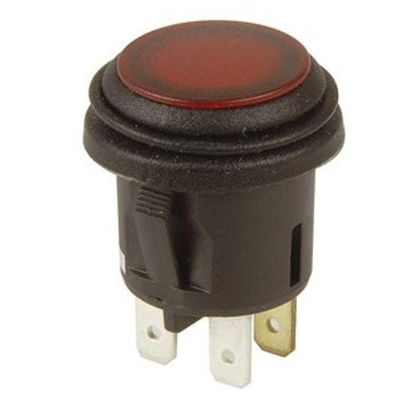 Pushbutton Switch 250V 6A DPST IP56 Momentary LED Illuminated