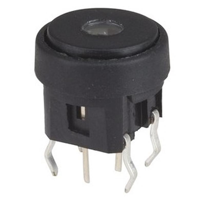 Tactile Switch 12VDC 50mA SPST Round LED Blue