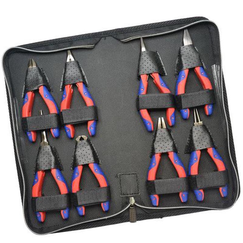 GOLDTOOL 8 Piece Mirror Polished CRV Precision Plier Set