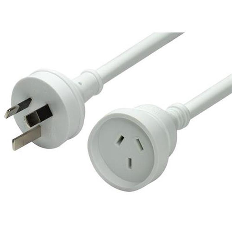 DYNAMIX 3M 240v 10A Standard Duty Power Extension Lead White