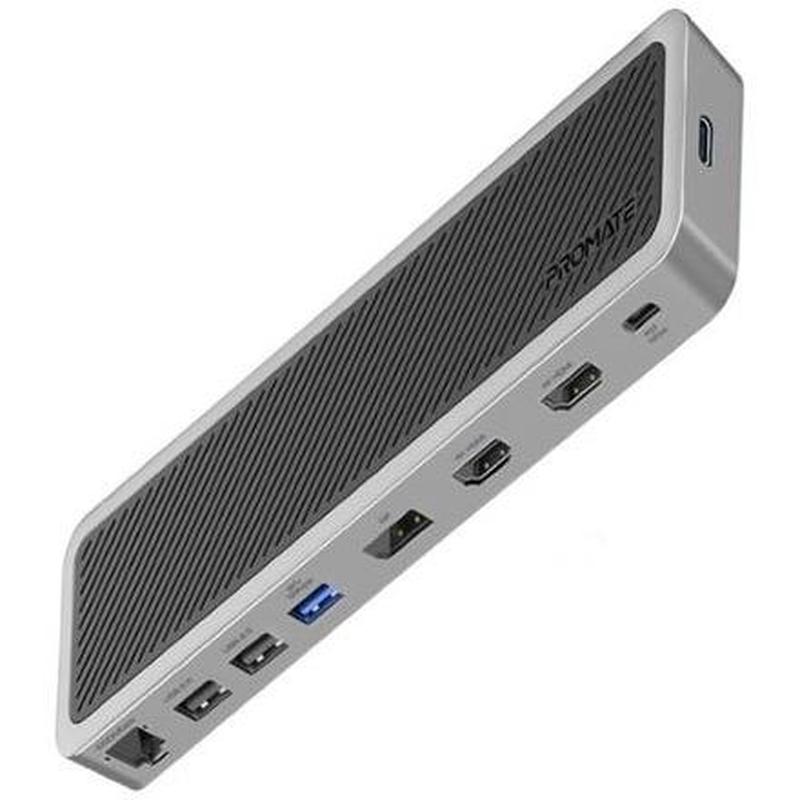 PROMATE 13-In-1 Multi-Port Hub. Includes 4x USB-A & 1x USB-C PD