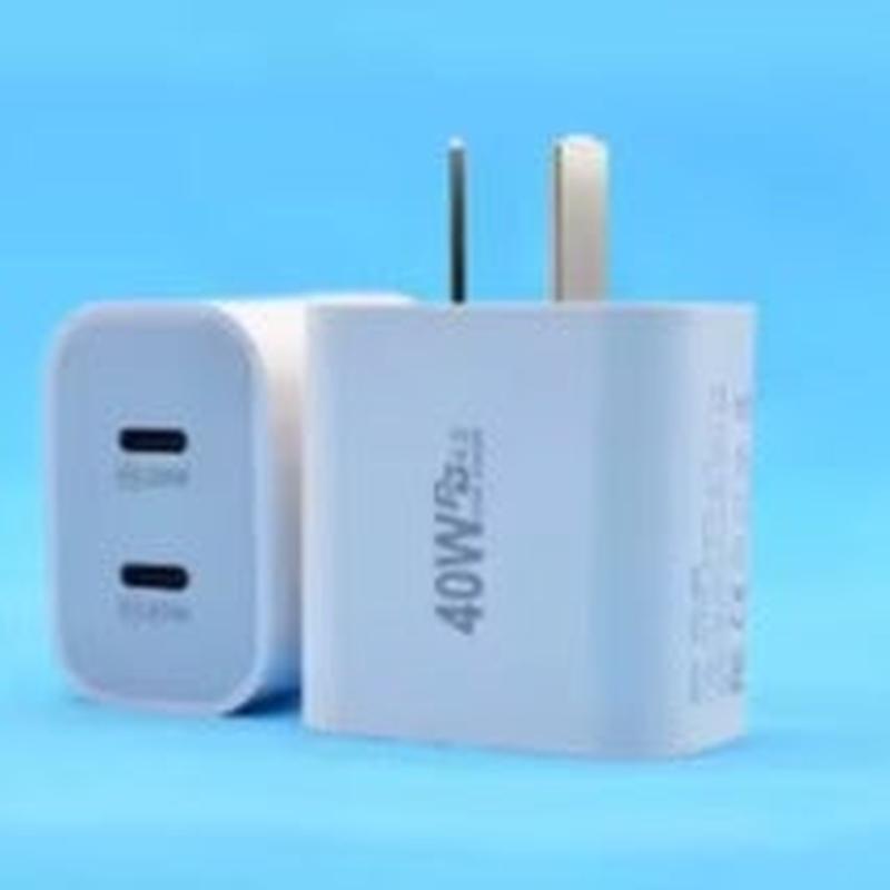 40W Dual Type C Fast Charger Wall Adapter