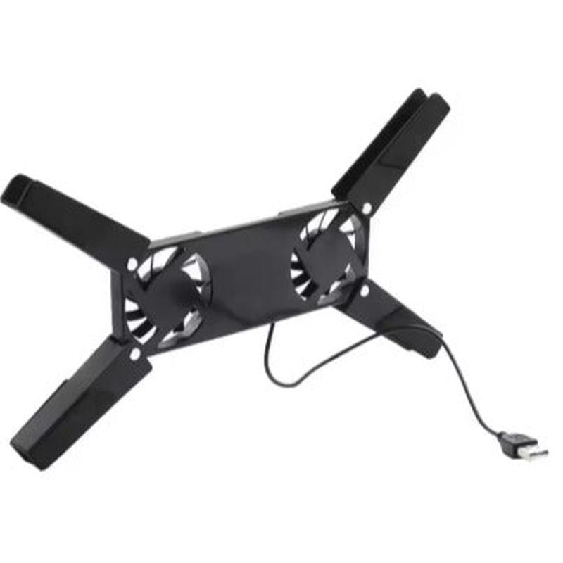 Folding USB Dual Mini Fan Cooler Rotatable Cooling Pad Stand