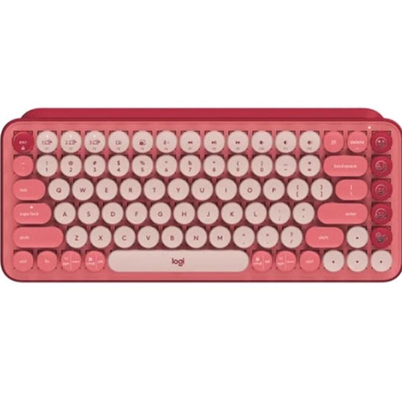 Logitech POP Keys Wireless Mechanical Keyboard w/Emoji - Rose