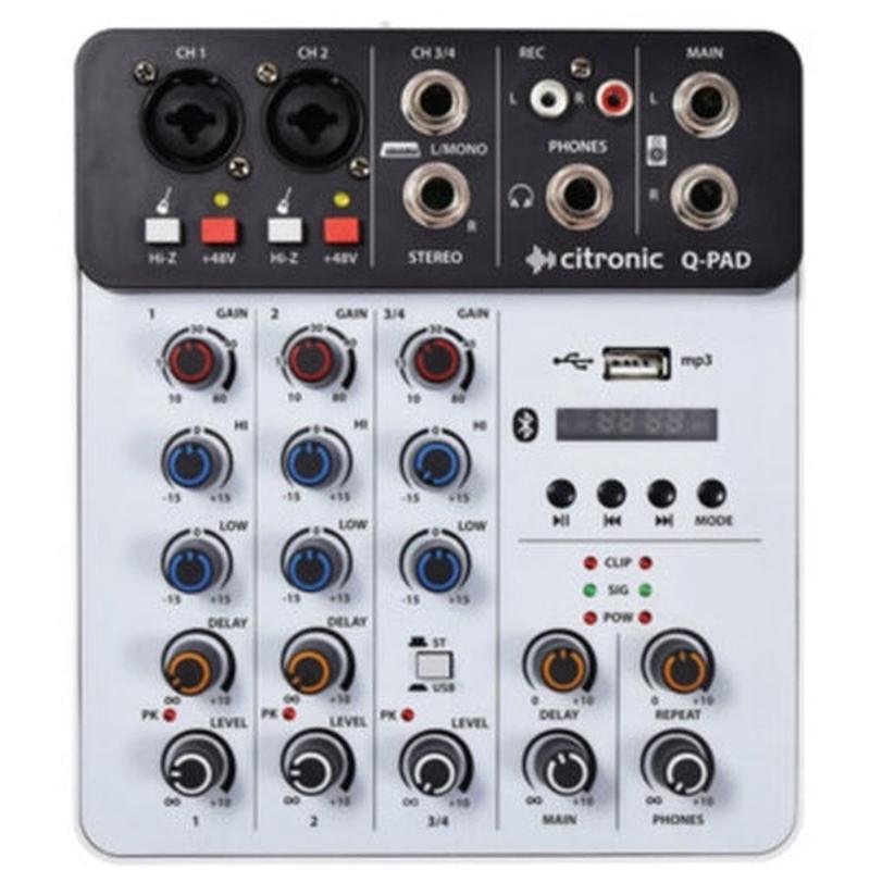 Citronic Q-PAD Mini Mixer with USB/BT and Audio Interface