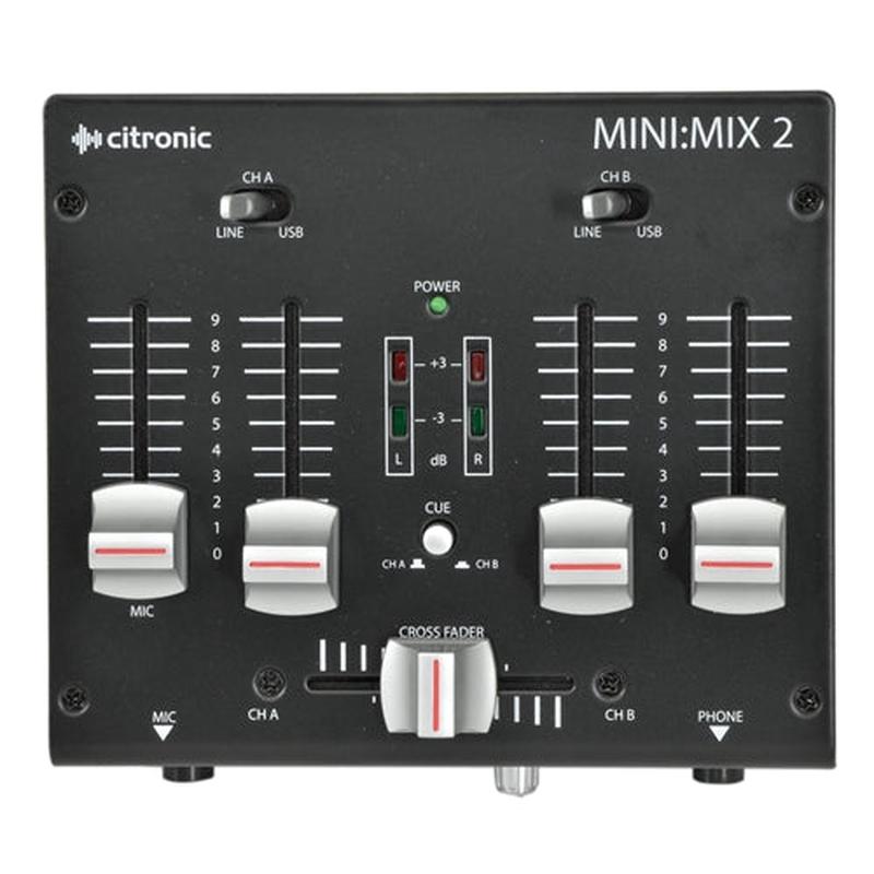 Citronic USB DJ Mixer - Mini MIX2