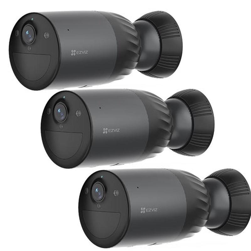 EZVIZ 8MP (4K) 3-Pack BC1C Outdoor IP65 Security Camera Bundle.